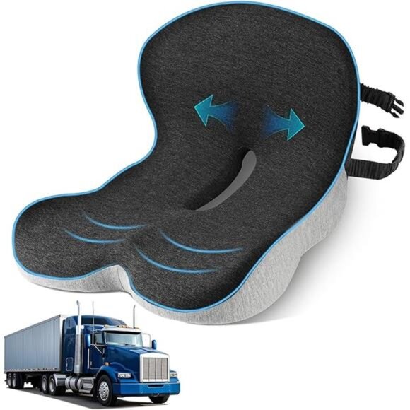 Truck Seat Cushion Memory Foam Ergonomic Lumbar Tailbone Support Pain Relief - Picture 7 of 7
